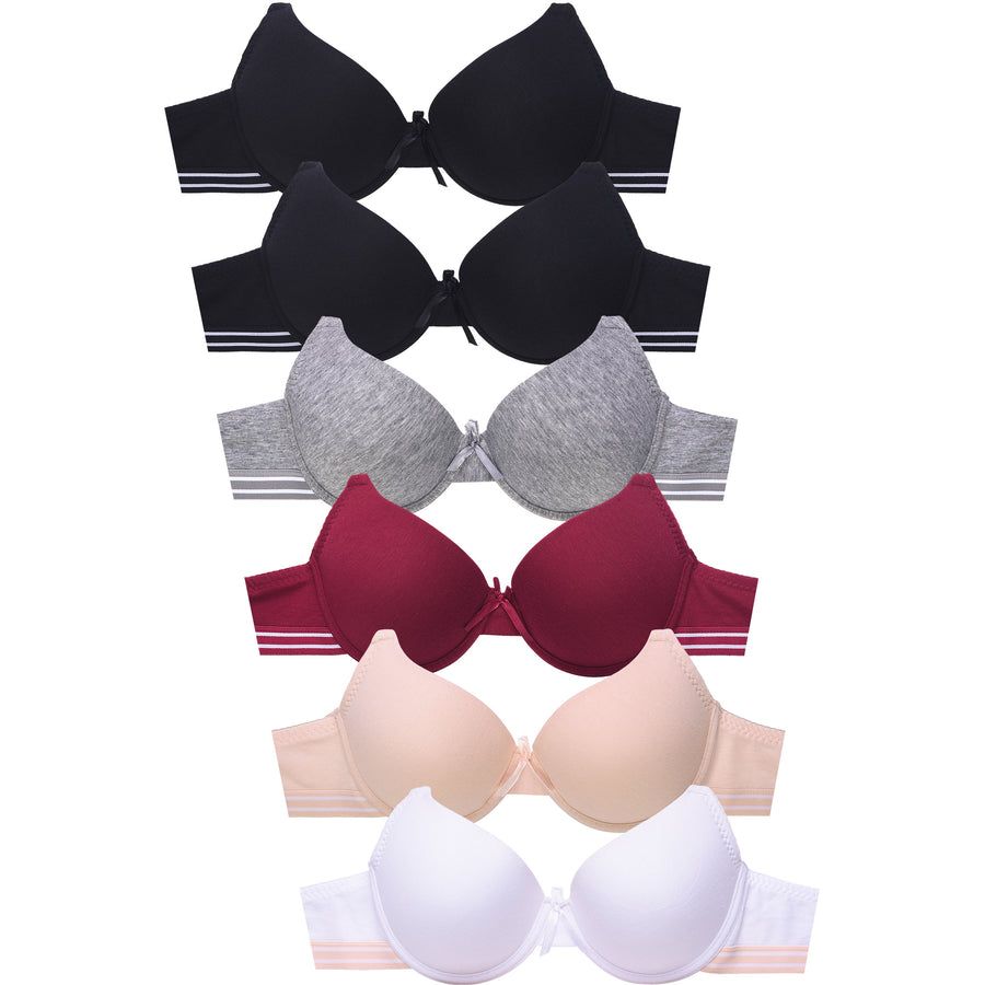 288 Pieces Mamia Ladies Cotton Plain 3hook Bra C Cup - Womens Bras And ...