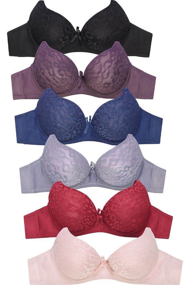 288 Pieces Mamia Ladies Full Cup Plain Lace Bra - Womens Bras And Bra Sets  - at 