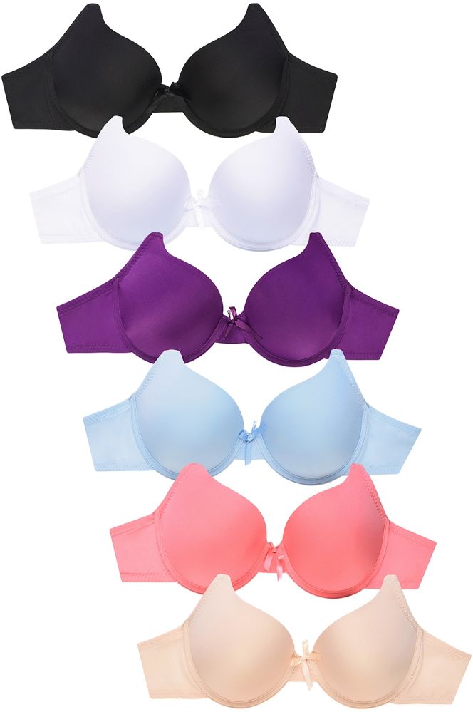 288 Wholesale Sofra Ladies Full Cup Plain Cotton Bra B Cup