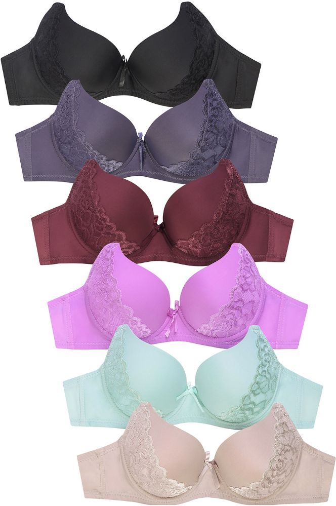 288 Pieces Mamia Ladies Full Cup Plain Lace Bra - Womens Bras And Bra Sets  - at 
