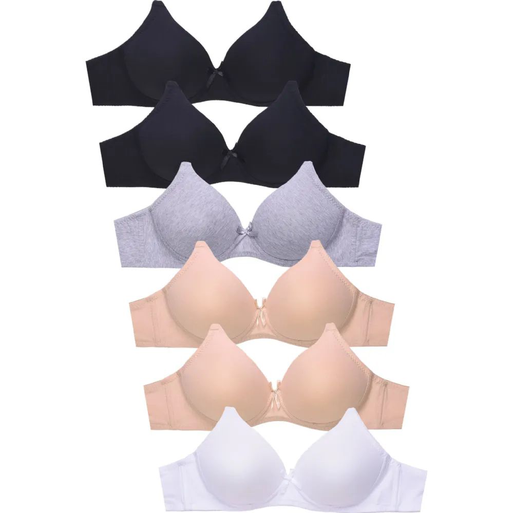 288 Pieces Mamia Ladies No Wire Cotton Plain Bra B Cup - Womens Bras And Bra  Sets - at 