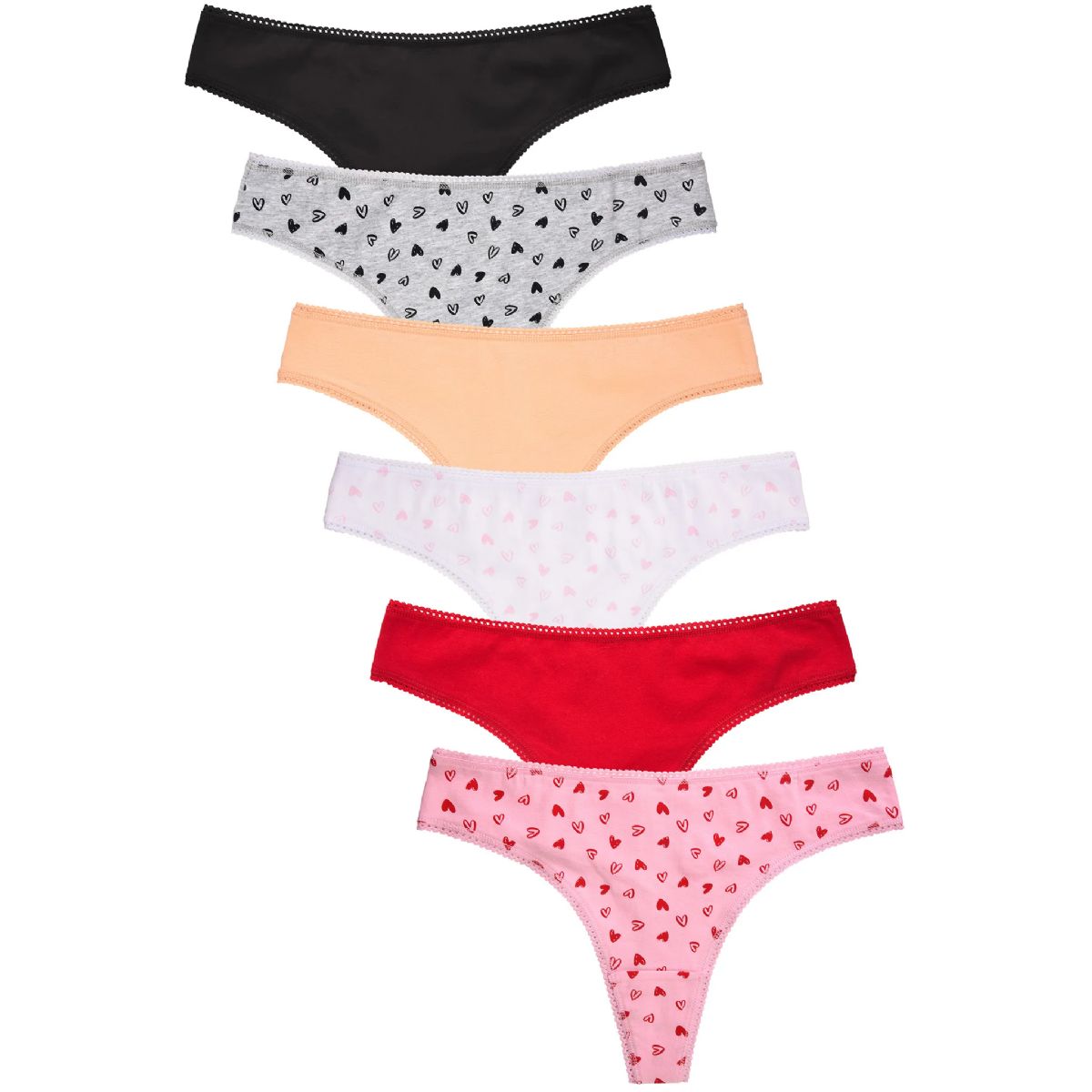216 Pieces of Mamia Ladies Printed Cotton Thong Panty Size Small