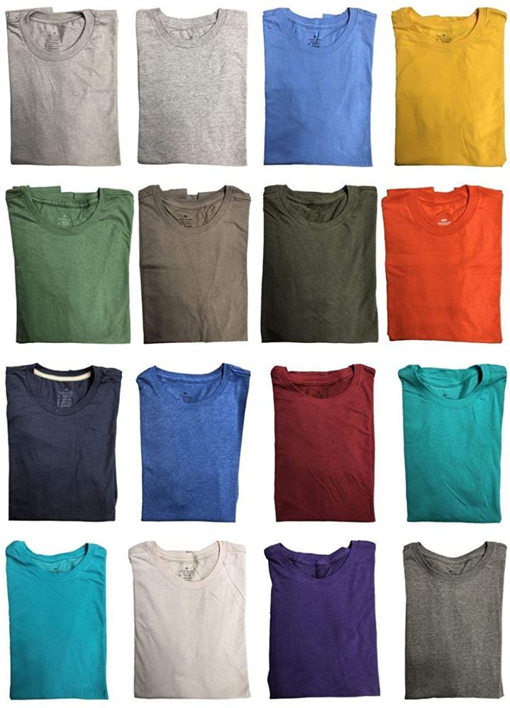 24 Pieces of Men's Cotton Short Sleeve T-Shirt Size 4X-Large, Assorted Colors