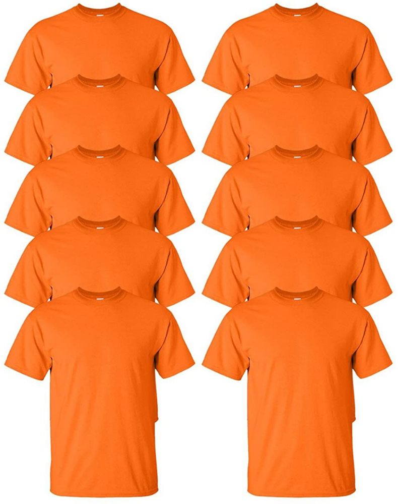 36 Pieces of Men's Cotton Short Sleeve T-Shirt Size Medium, Orange