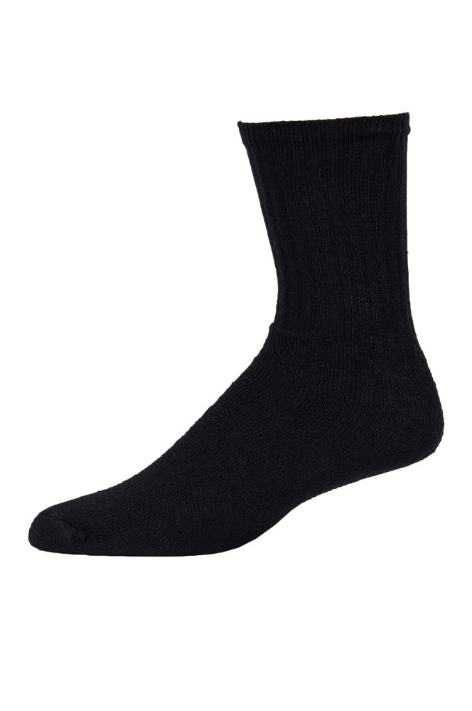 120 Pairs of Yacht & Smith Men's Cotton Crew Socks Black Size 10-13