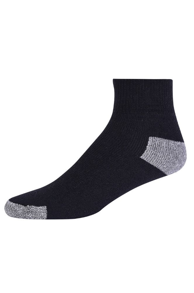 120 Wholesale Men's Cushion Quarter Ankle Socks Size 10-13