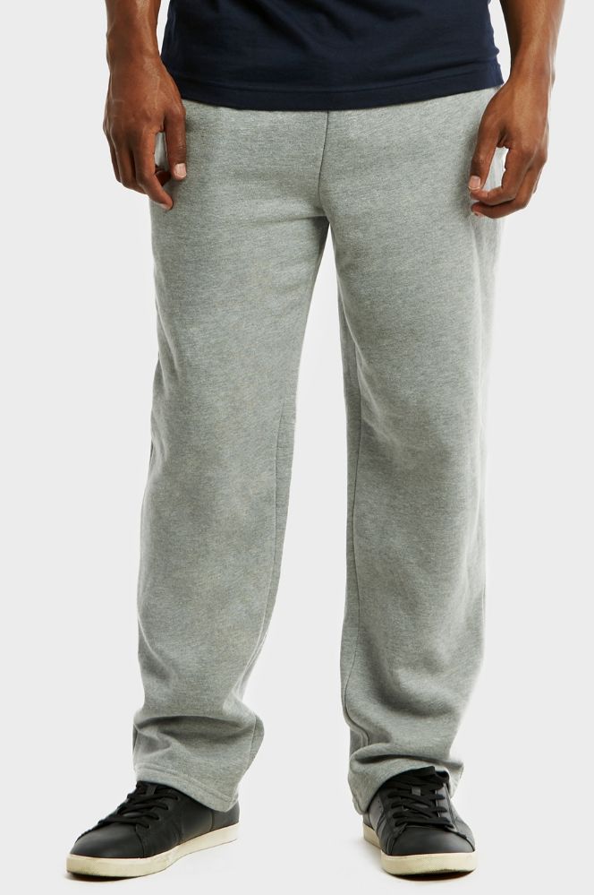24 Wholesale Men's Fleece Sweatpants In Heather Grey Size L