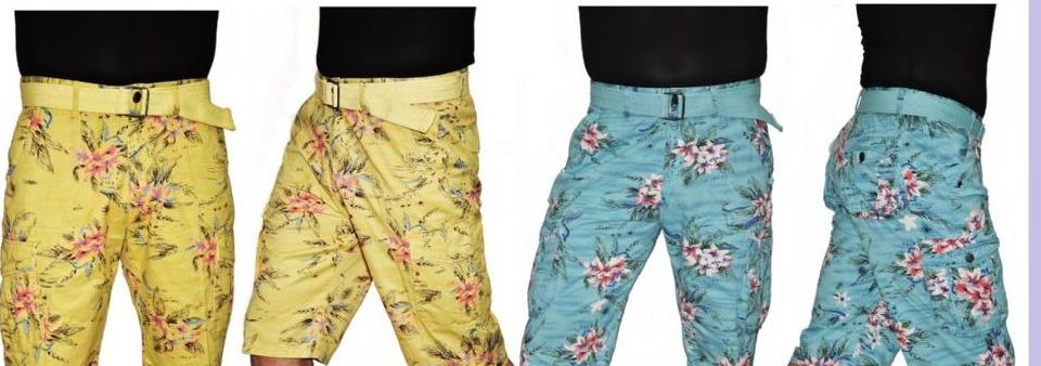 24 Pieces Men's Floral Printed Cargo Short - Mens Shorts
