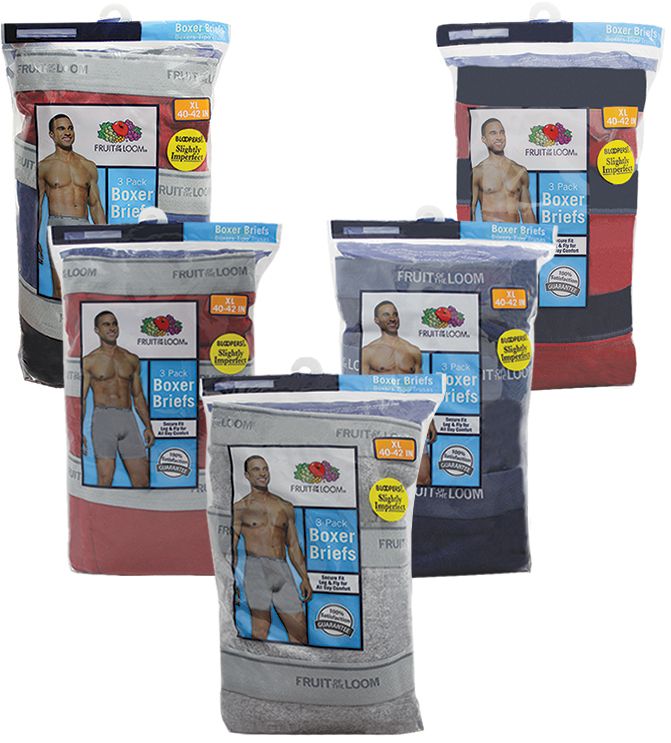24 Pieces of Men's Fruit Of The Loom 3 Pack Boxer Brief, Size 3xl
