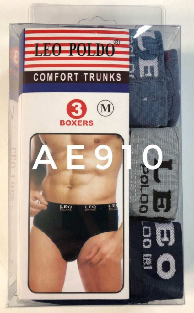60 Wholesale Men's Leo Poldo Comfort Trunks Size xl