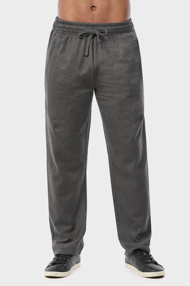 24 Pieces of Men's Mediumweight Fleece Sweatpants In Charcoal Size 2xl