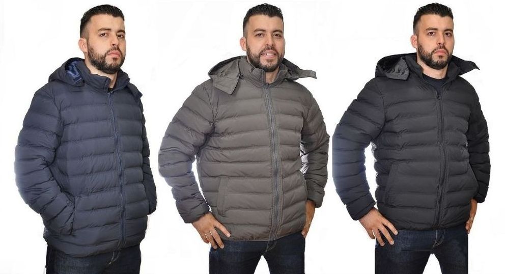 12 Wholesale Men's Nylon Fake Down Jacket In Black - at -  wholesalesockdeals.com