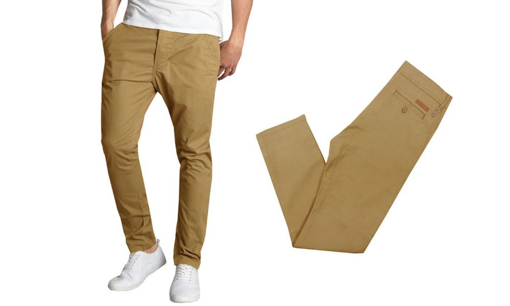 24 Pieces of Men's SliM-Fit Cotton Stretch Chino Pants Solid Timber