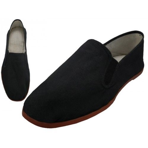 36 Pairs of Men's Slip On Twin Gore Cotton Upper With Rubber Out Sole Kung Fu Tai Chi Shoe Size 39