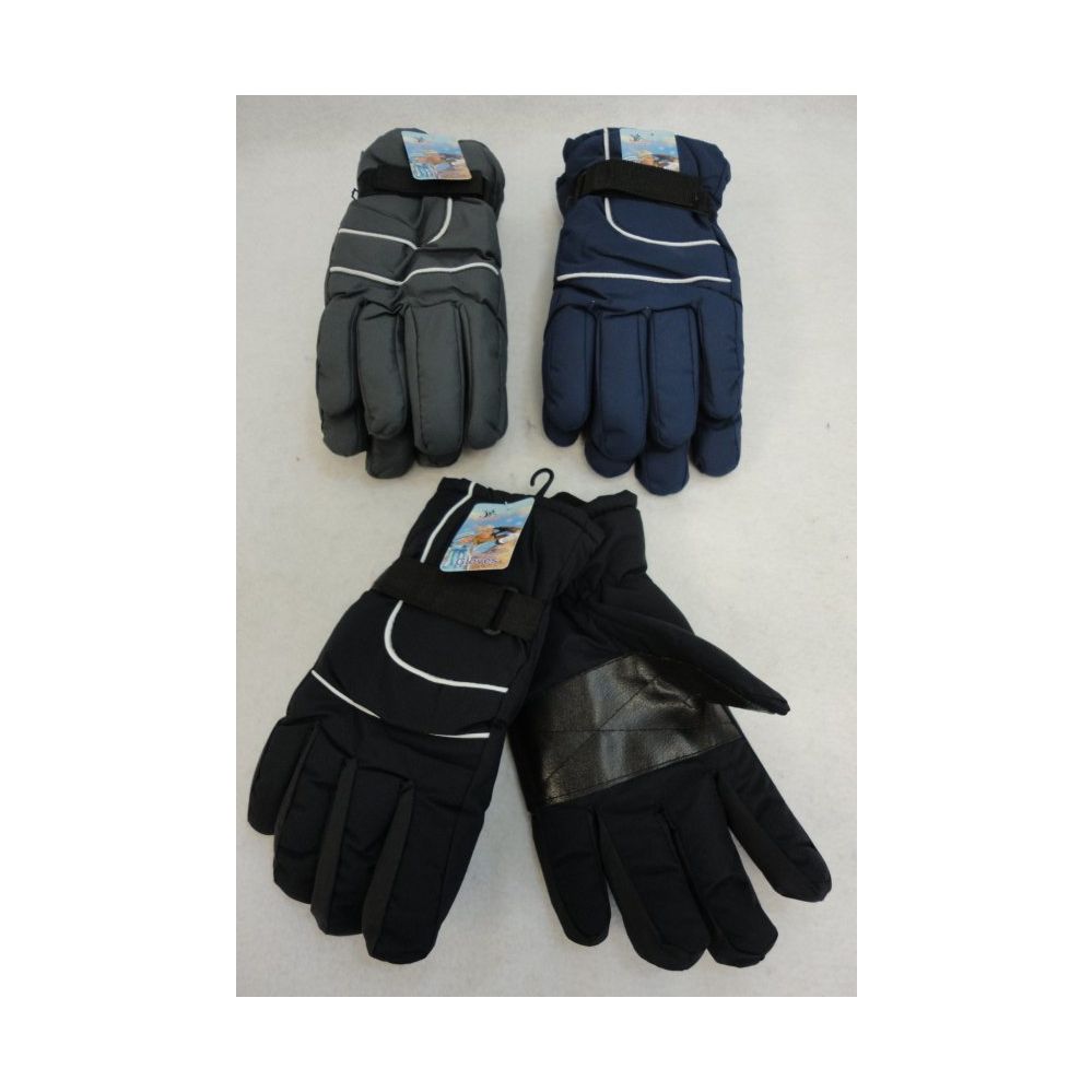 360 Wholesale Yacht & Smith Men's Winter Warm Ski Gloves, Fleece Lined With Black Gripper