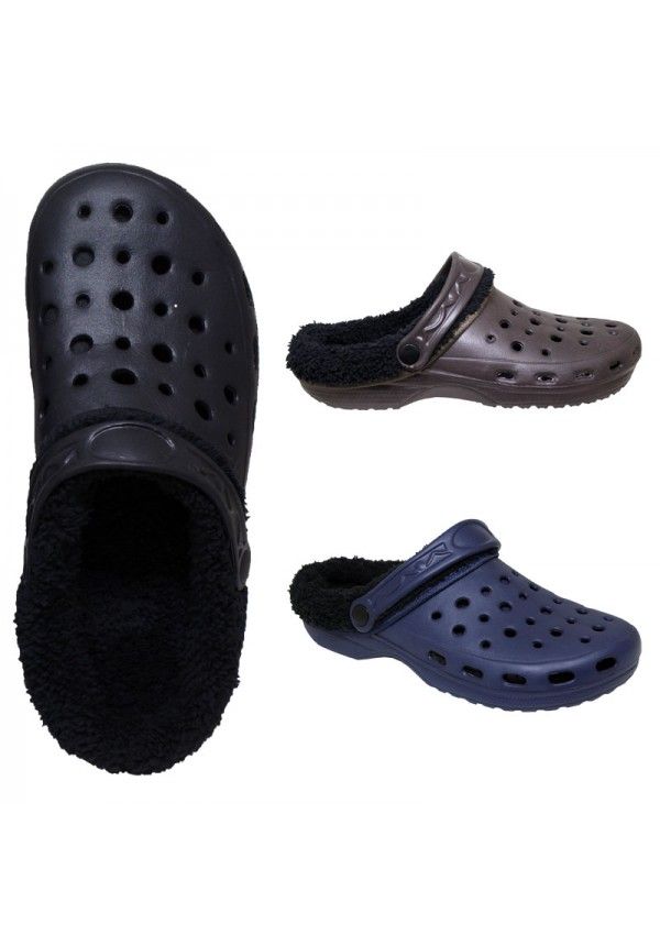 Men's Winter Clogs With Fleece Warm Lining - Assorted Colors
