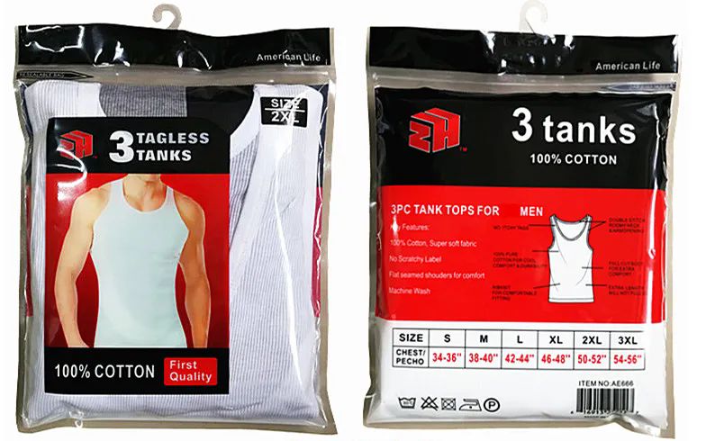 24 Pieces of Men'sT-Shirts Tagless Tanks Size 3xl 3pack