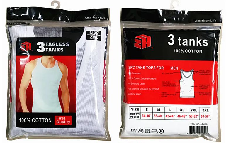 24 Pieces of Men'sT-Shirts Tagless Tanks Size M 3pack