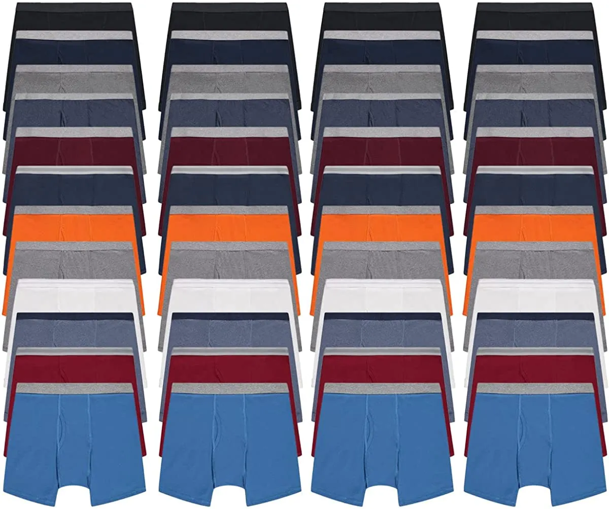 60 Wholesale Men's Cotton Underwear Boxer Briefs In Assorted Colors Size Small