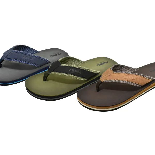 36 Wholesale Mens Fashion Flat Sandals. Man Made Sole And Upper Imported