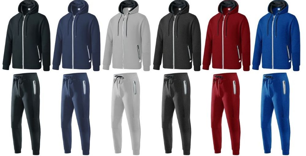 14 Sets Mens Fashion Fleece Set In Light Grey Color - Mens Sweatpants ...