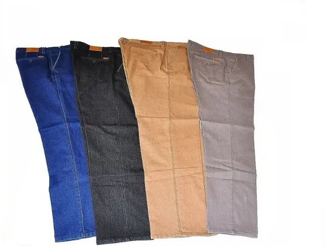 12 Wholesale Mens Fashion Pant Cotton Lycra In Grey (pack B 32-42)
