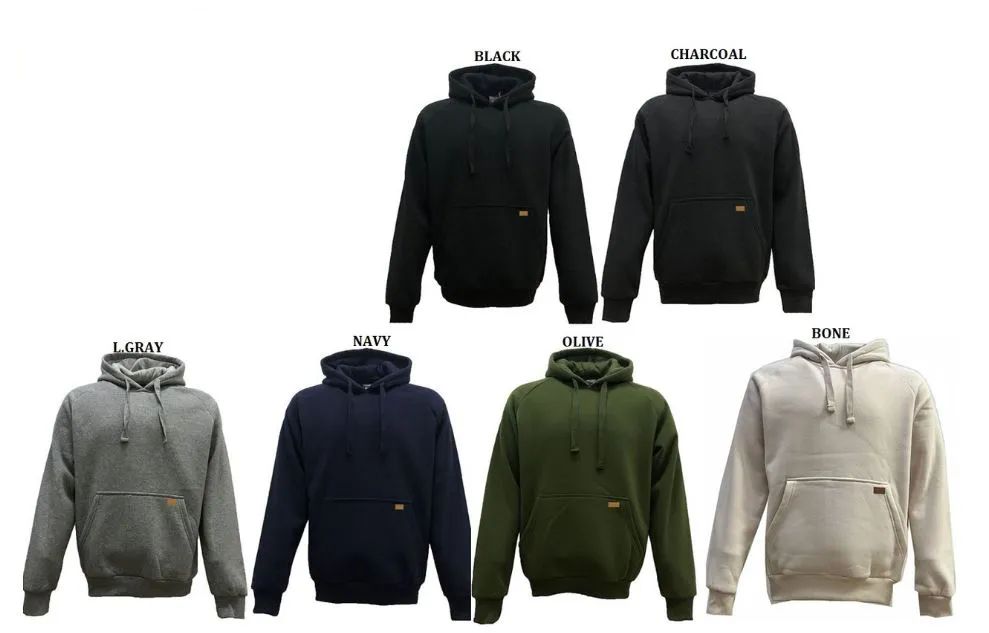 12 Pieces Mens Fleece Pullover Hoodie In Olive (pack Aa: S-l) - Mens Sweat Shirt