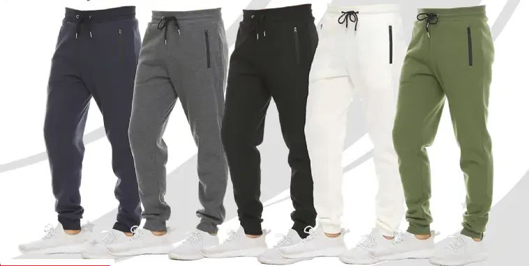 12 Pieces Mens Fleece Joggers In Heather Charcoal Assorted Sizes S-3x - Mens Sweatpants