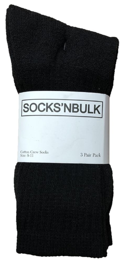 240 of Yacht & Smith Men's Cotton Athletic Terry Cushioned Black Crew Socks