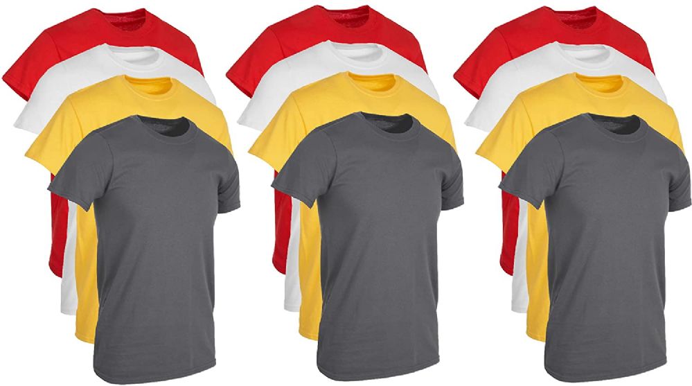 8 Pieces of Mens Plus Size Cotton Crew Neck Short Sleeve T Shirt, Assorted Colors, Size 7xl