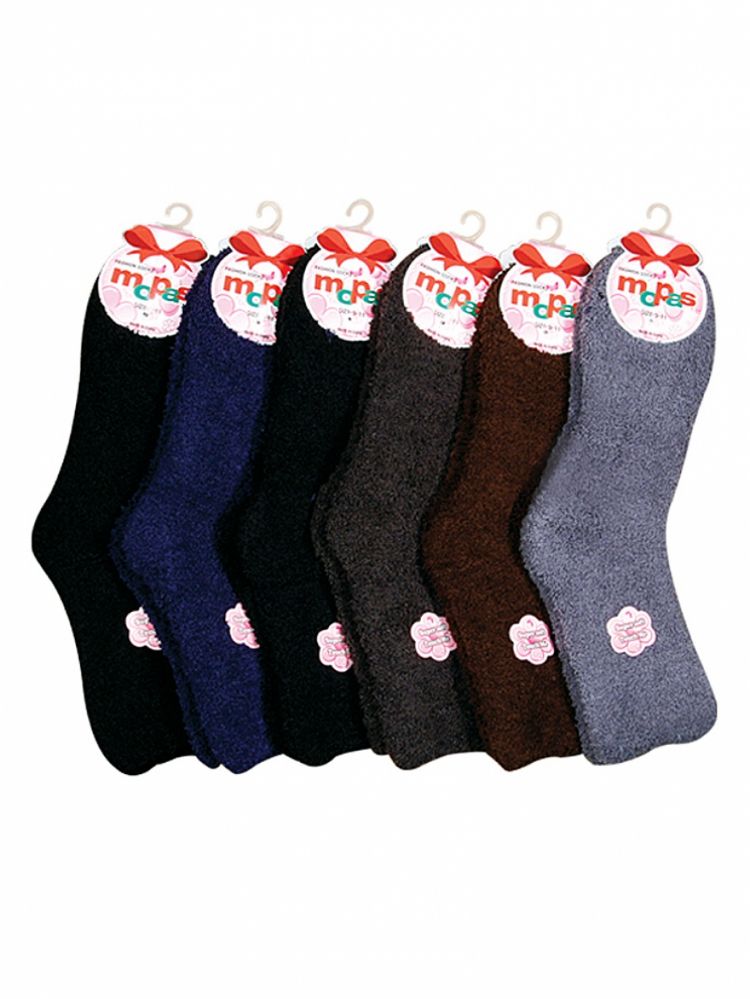 120 Wholesale Mens Plush Soft Socks Dark Colors Assorted Size 10-13