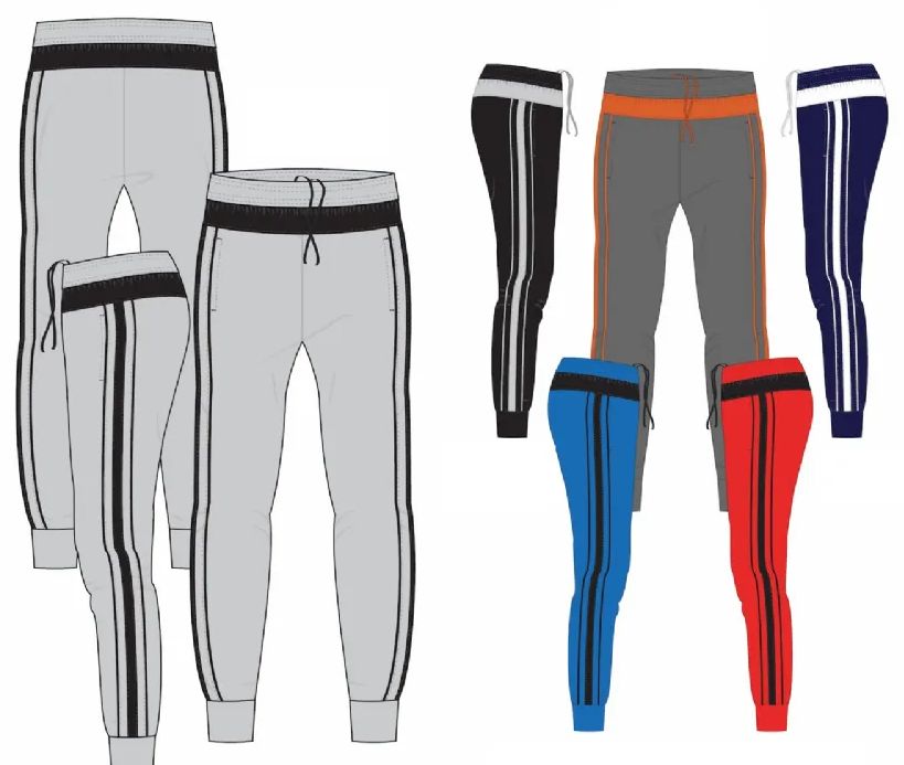 48 Pieces of Mens Tricot Jogger Pants Athletic Pants In Assorted Colors And Sizes S-xl