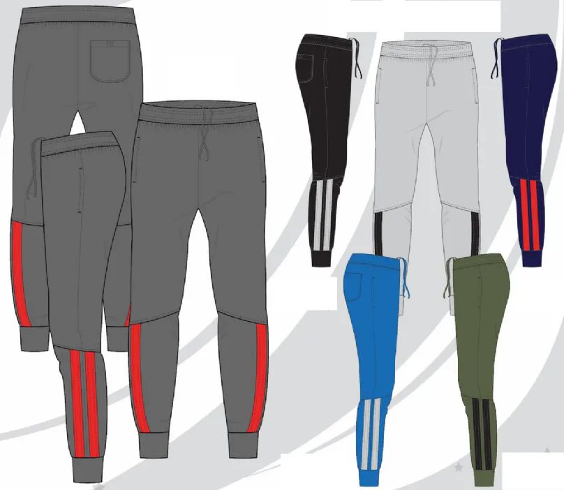 48 Pieces of Mens Tricot Jogger Pants Athletic Pants In Assorted Colors And Sizes S-xl
