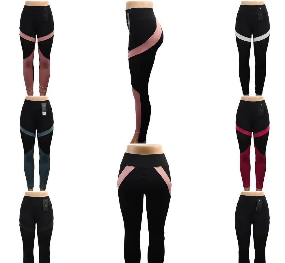 24 Pieces of Womens Two Tone Color High Waist Leggings Size S / M