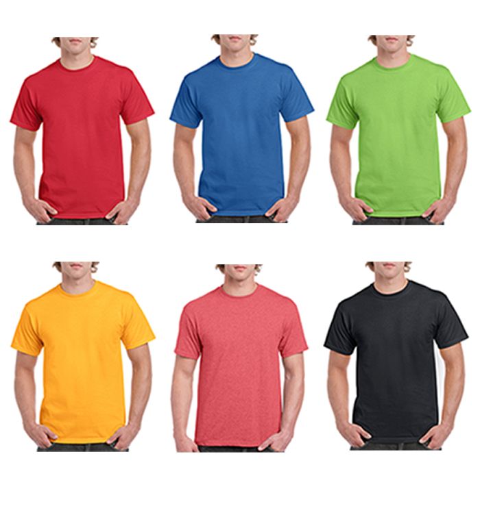 Mill Graded Gildan Irregular Adults Long Sleeve T-Shirts Assorted Colors  And Sizes