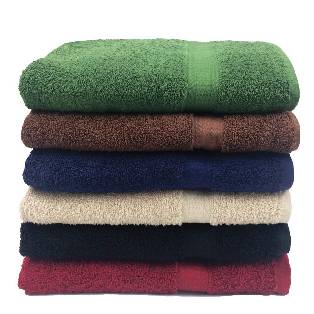 12 Pieces of Monarch Solid Color Bath Towel Size 25x52 In Color Black