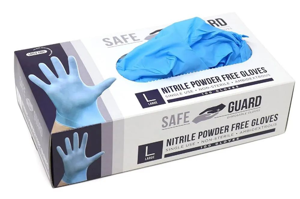 1000 Pieces of Nitrile Powder Free Exam Gloves Single Use Medical Graded Size xl