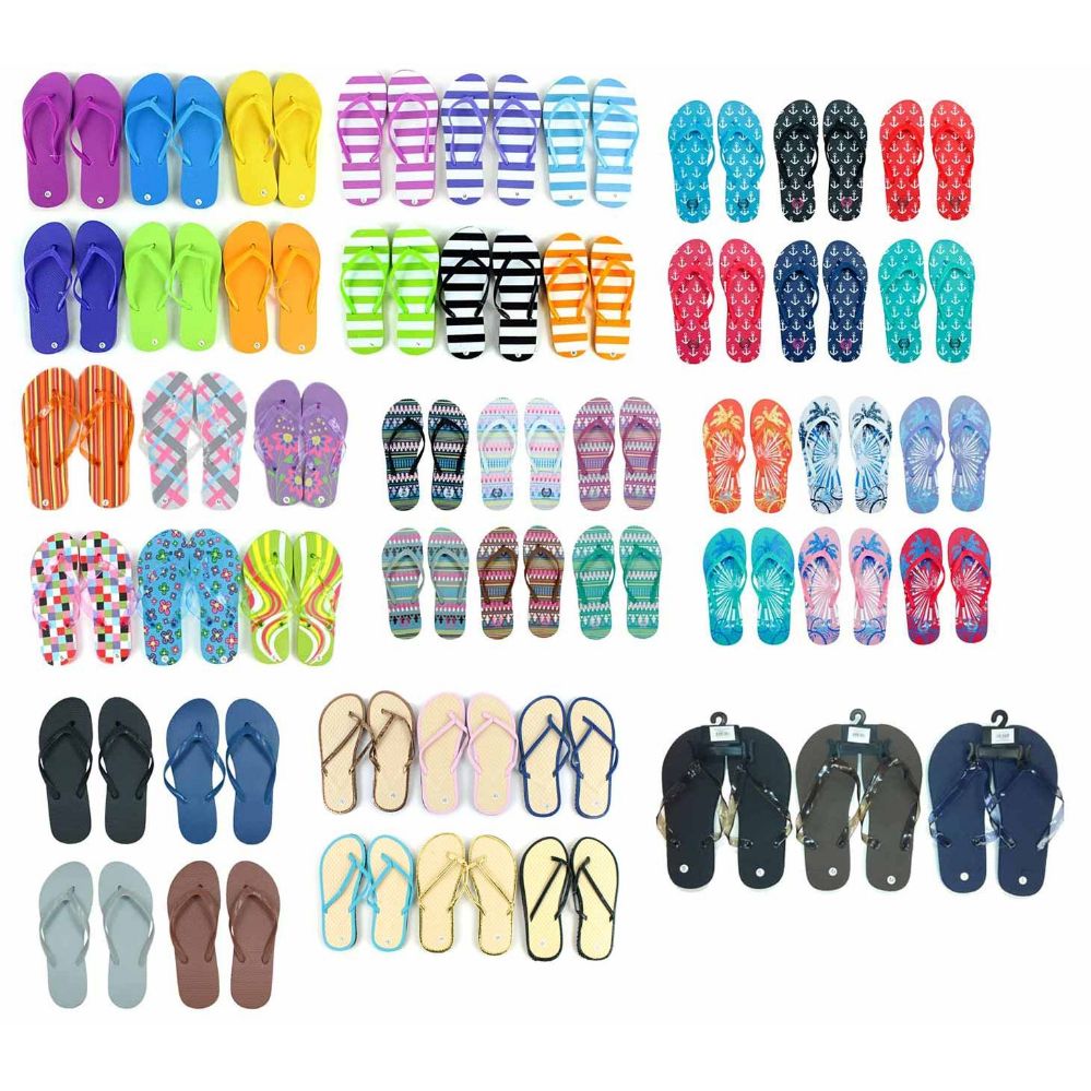 600 Pairs of Pallet Deal Assorted Men And Woman Flip Flops