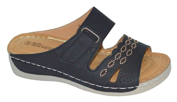 12 Wholesale Platform Sandals For Women Sole Open Toe In Black Color Size 7-11