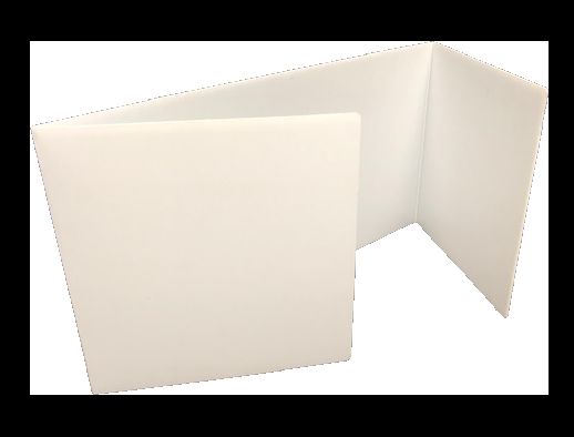 24 Pieces of Premium Corrugated Plastic Study Carrels - White 12" X 46.5"