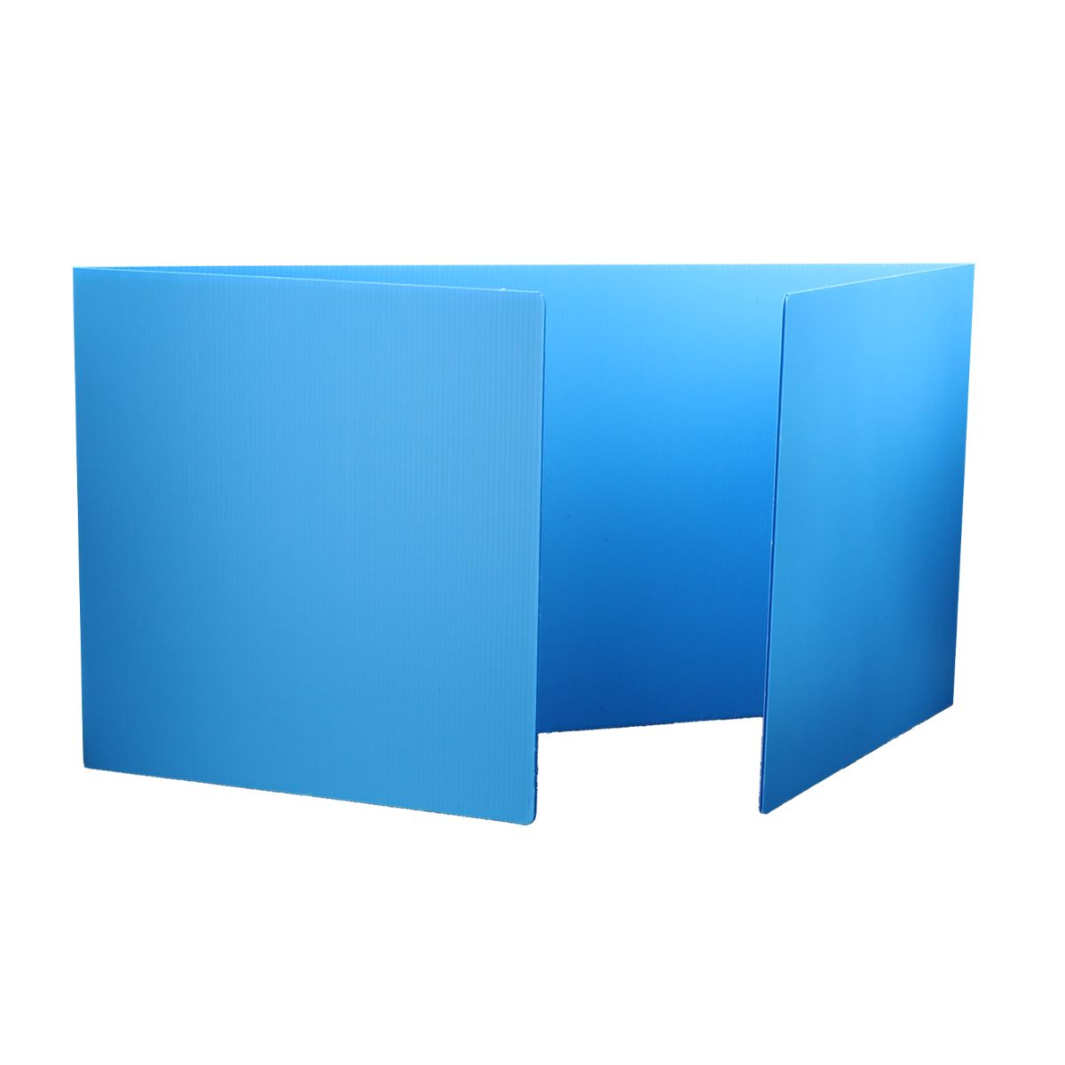 24 Pieces of Premium Corrugated Plastic Study Carrels - Blue 12" X 46.5"