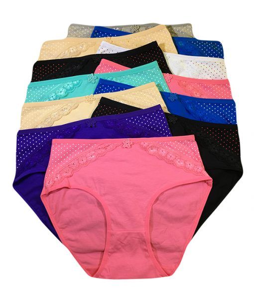 36 Wholesale Rose Ladys Cotton Panty Assorted Colors In Size Xlarge