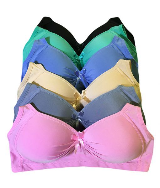 36 Wholesale Rose Ladys Wireless Padded Bra Assorted Colors Size 38b - at 