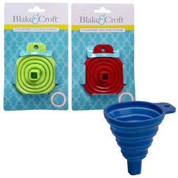 36 Wholesale Funnel Collapsible Silicone 3asst Colors B&c Tcd/pb Bpa Free