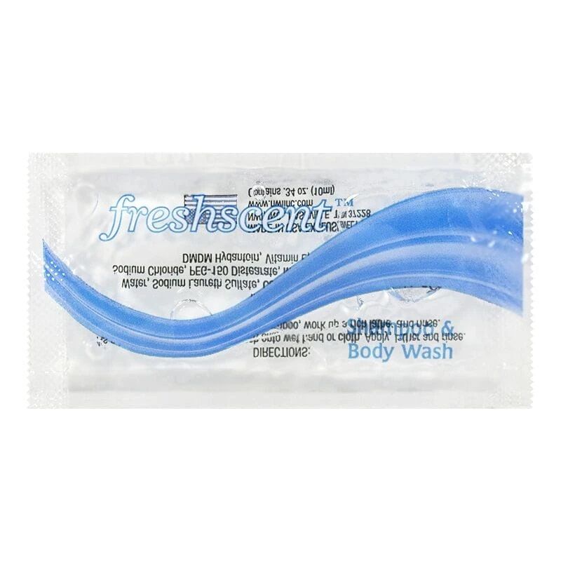 200 Wholesale Freshscent Shampoo & Body Wash - 0.34 Oz. Packet