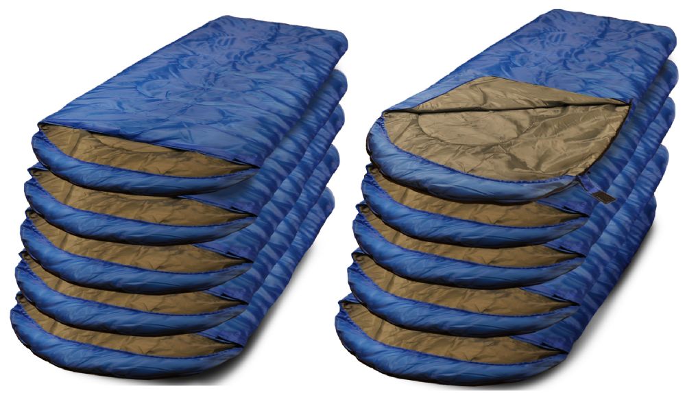 30 Pieces Yacht & Smith Temperature Rated 72x30 Sleeping Bag Solid Blue - Sleep Gear