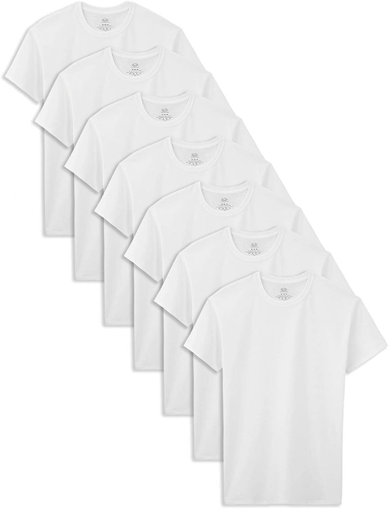 144 Pieces Fruit Of The Loom Boys White Crew Neck Undershirt Assorted Sizes S-xl - Boys T Shirts