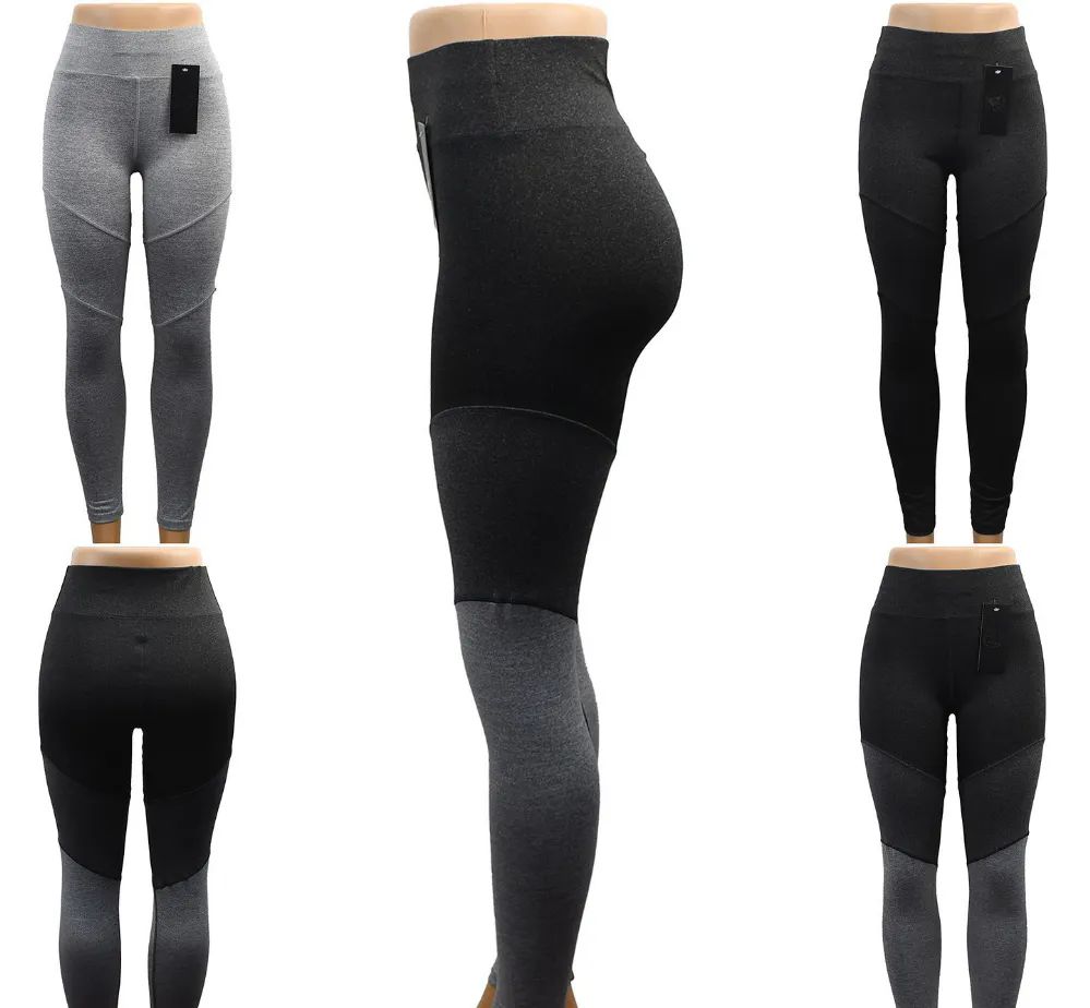 24 Pieces of Womens Seamless Two Tone High Waist Leggings Size L / xl