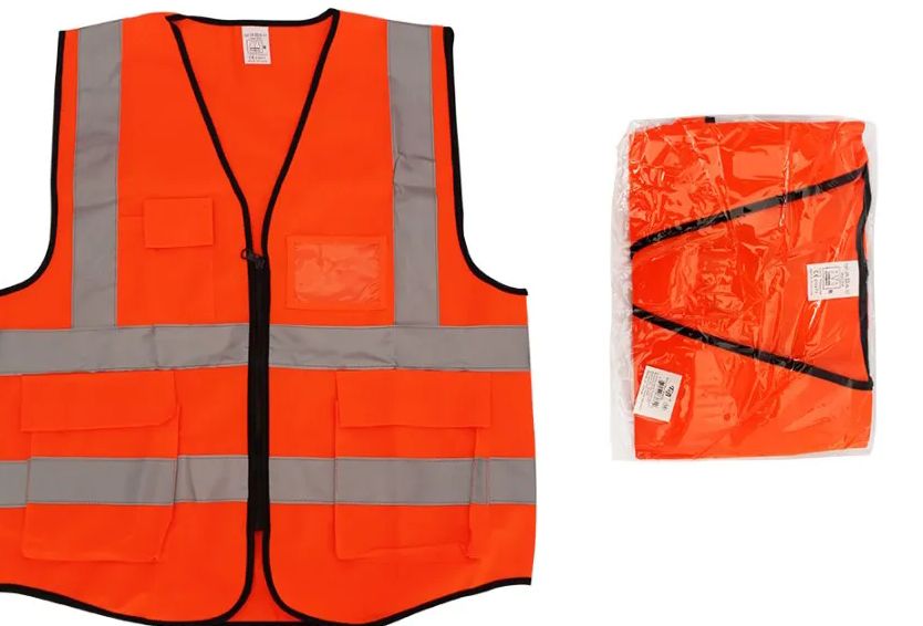 24 Pieces of Size Large Orange Safety Vest