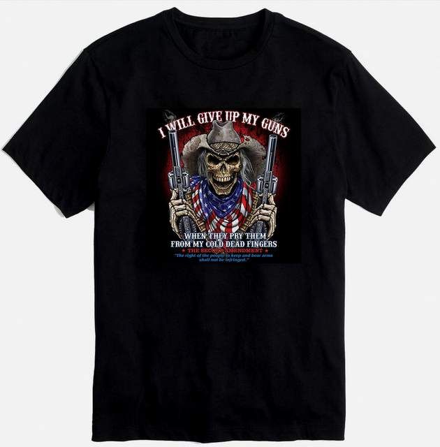 12 Pieces Skull Print T Shirt Black Color Plus Size - Mens T-Shirts